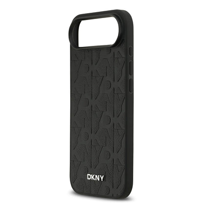 iPhone 17 Air Kılıf DKNY Orjinal Lisanslı M-safe Şarj Özellikli 3D Yazılı Grid Pattern Kapak