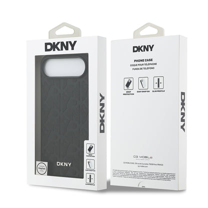 iPhone 17 Air Kılıf DKNY Orjinal Lisanslı M-safe Şarj Özellikli 3D Yazılı Grid Pattern Kapak