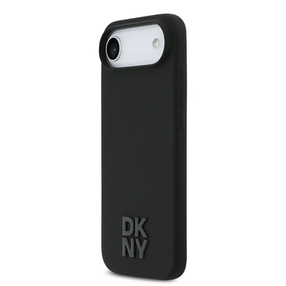 iPhone 17 Air Kılıf DKNY Orjinal Lisanslı M-safe Şarj Özellikli Metal Logolu Silikon Kapak