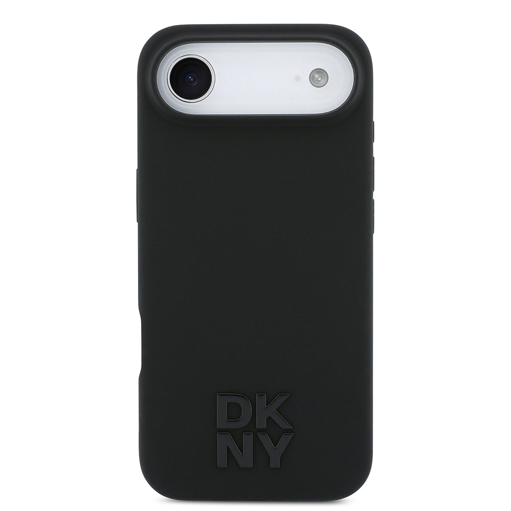 iPhone 17 Air Kılıf DKNY Orjinal Lisanslı M-safe Şarj Özellikli Metal Logolu Silikon Kapak