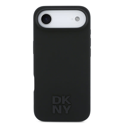 iPhone 17 Air Kılıf DKNY Orjinal Lisanslı M-safe Şarj Özellikli Metal Logolu Silikon Kapak