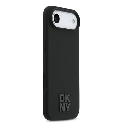 iPhone 17 Air Kılıf DKNY Orjinal Lisanslı M-safe Şarj Özellikli Metal Logolu Silikon Kapak