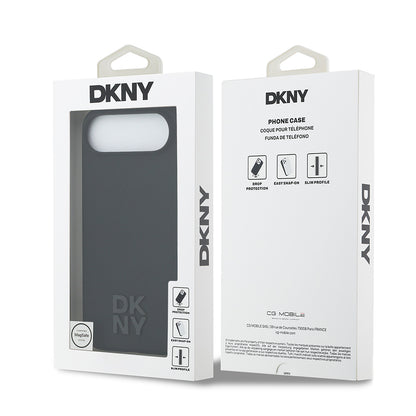 iPhone 17 Air Kılıf DKNY Orjinal Lisanslı M-safe Şarj Özellikli Metal Logolu Silikon Kapak