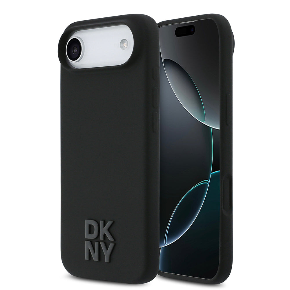 iPhone 17 Air Kılıf DKNY Orjinal Lisanslı M-safe Şarj Özellikli Metal Logolu Silikon Kapak