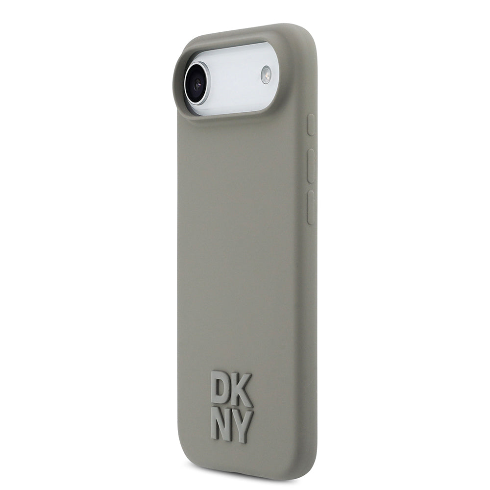 iPhone 17 Air Kılıf DKNY Orjinal Lisanslı M-safe Şarj Özellikli Metal Logolu Silikon Kapak