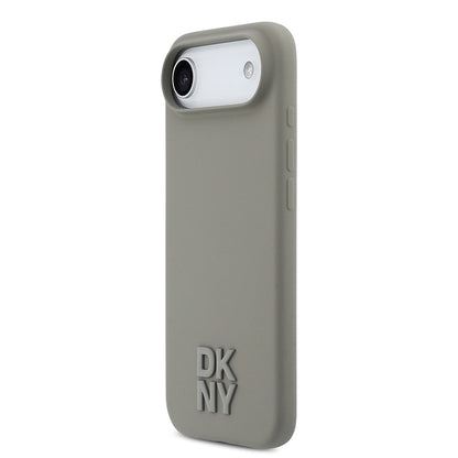 iPhone 17 Air Kılıf DKNY Orjinal Lisanslı M-safe Şarj Özellikli Metal Logolu Silikon Kapak