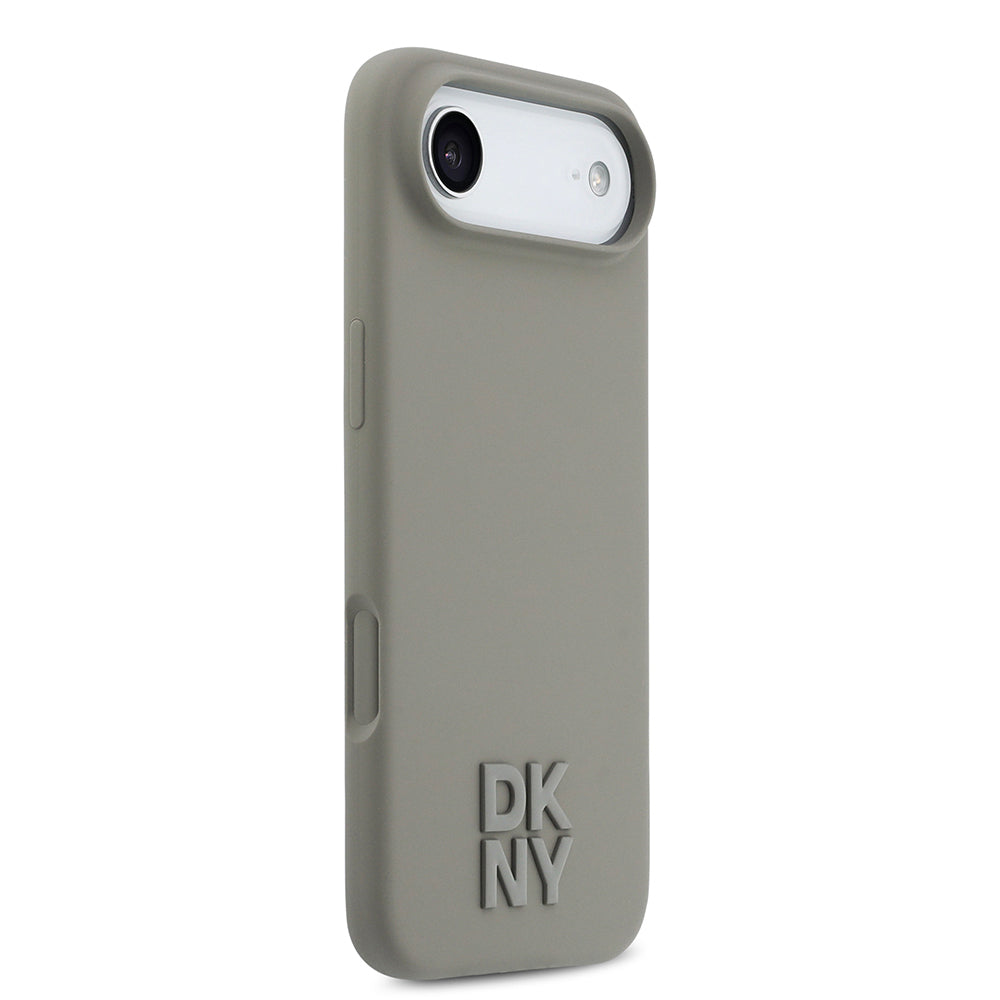 iPhone 17 Air Kılıf DKNY Orjinal Lisanslı M-safe Şarj Özellikli Metal Logolu Silikon Kapak