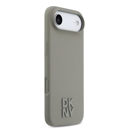 iPhone 17 Air Kılıf DKNY Orjinal Lisanslı M-safe Şarj Özellikli Metal Logolu Silikon Kapak