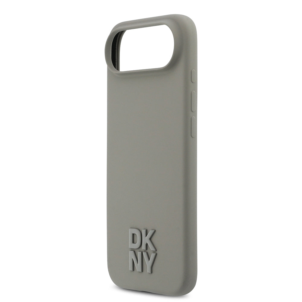 iPhone 17 Air Kılıf DKNY Orjinal Lisanslı M-safe Şarj Özellikli Metal Logolu Silikon Kapak