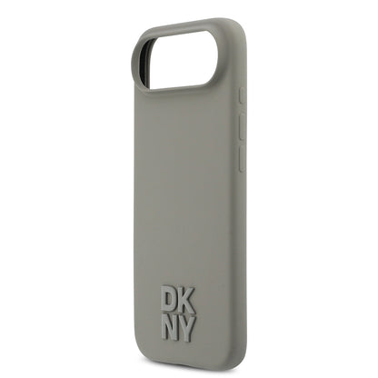 iPhone 17 Air Kılıf DKNY Orjinal Lisanslı M-safe Şarj Özellikli Metal Logolu Silikon Kapak