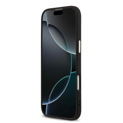 iPhone 17 Air Kılıf Guess Orjinal Lisanslı Gold Metal Kamera Çerçeveli 4G Desenli Metal Büyük 4G ve Yazı Logolu Kapak
