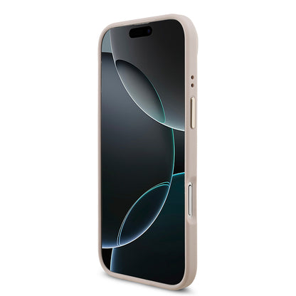 iPhone 17 Air Kılıf Guess Orjinal Lisanslı Gold Metal Kamera Çerçeveli 4G Desenli Metal Büyük 4G ve Yazı Logolu Kapak