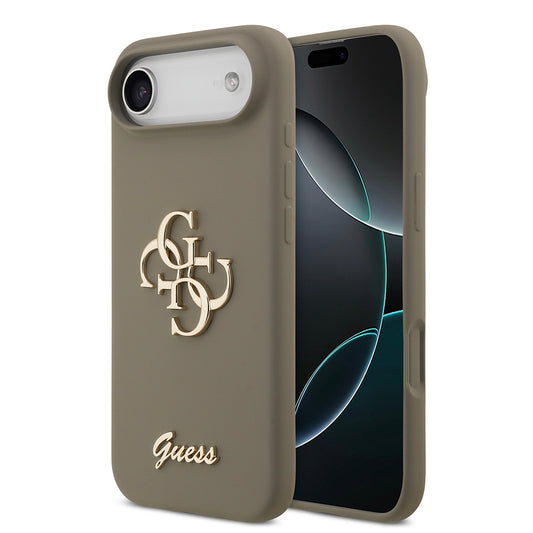 iPhone 17 Air Kılıf Guess Orjinal Lisanslı Grained Yazı Logolu Kapak