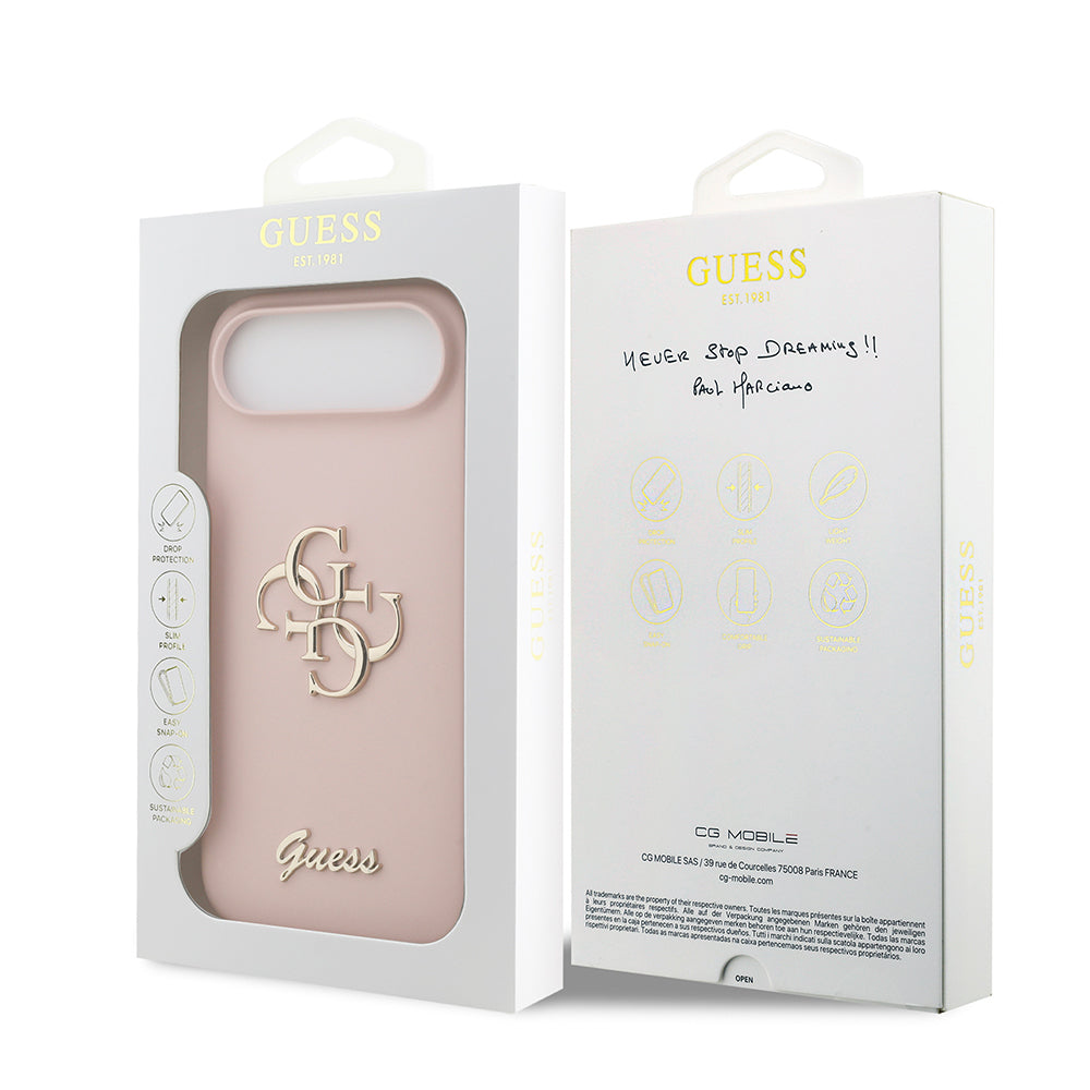 iPhone 17 Air Kılıf Guess Orjinal Lisanslı Grained Yazı Logolu Kapak
