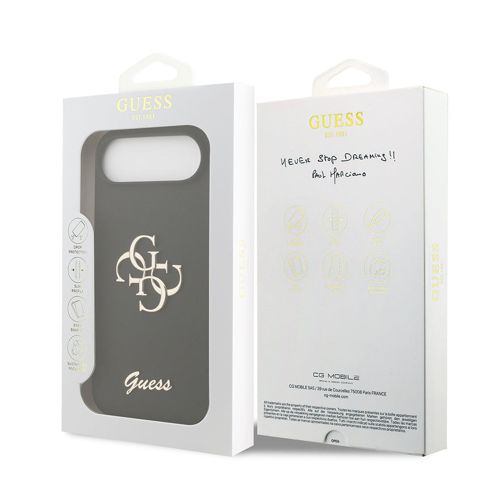 iPhone 17 Air Kılıf Guess Orjinal Lisanslı Grained Yazı Logolu Kapak