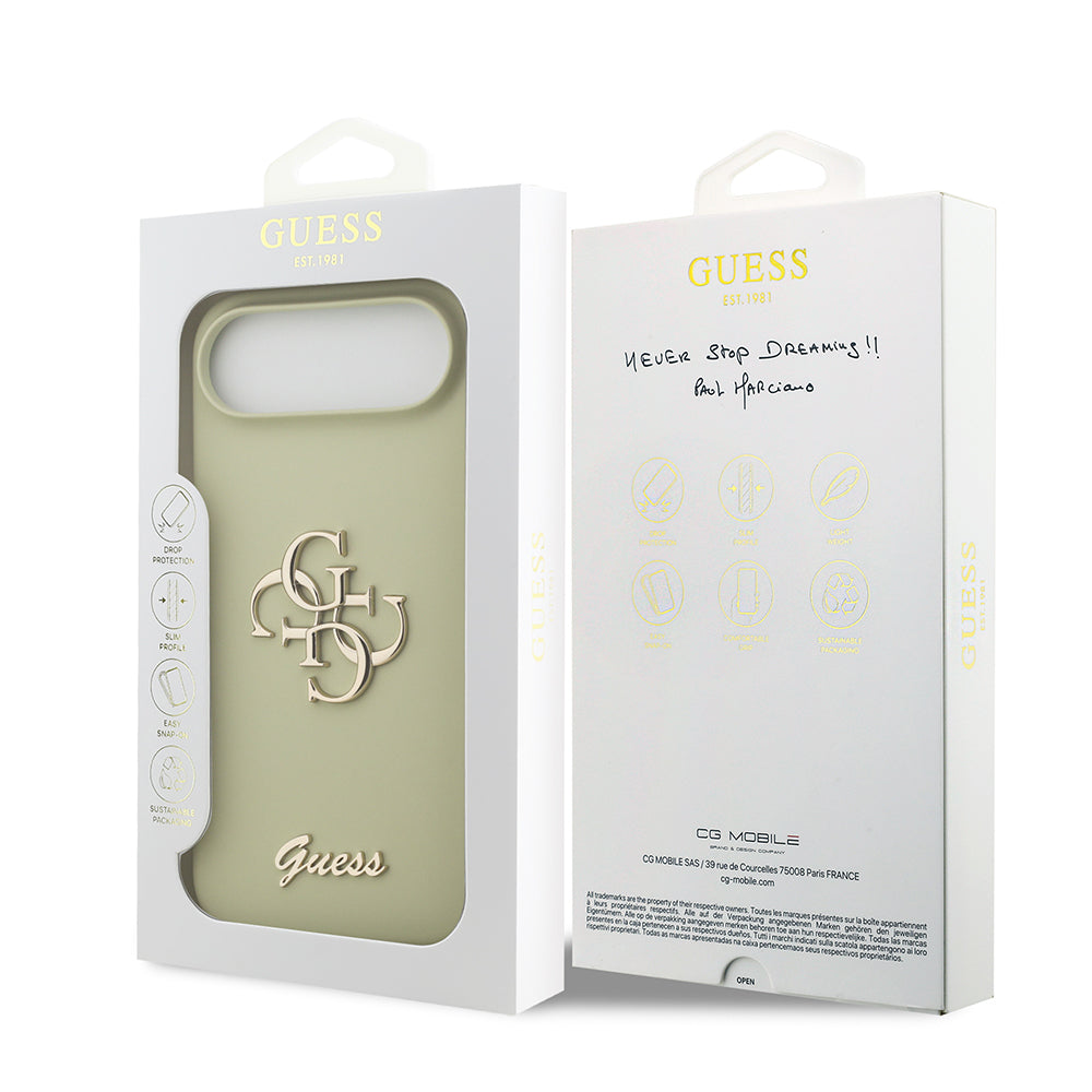 iPhone 17 Air Kılıf Guess Orjinal Lisanslı Grained Yazı Logolu Kapak