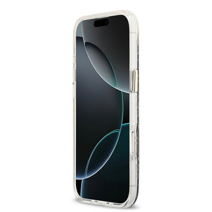 iPhone 17 Air Kılıf Guess Orjinal Lisanslı M-safe Şarj Özellikli 4G Desenli Simli Silikon Kapak