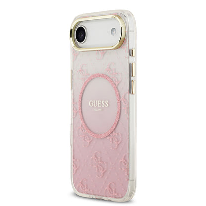 iPhone 17 Air Kılıf Guess Orjinal Lisanslı M-safe Şarj Özellikli 4G Desenli Simli Silikon Kapak
