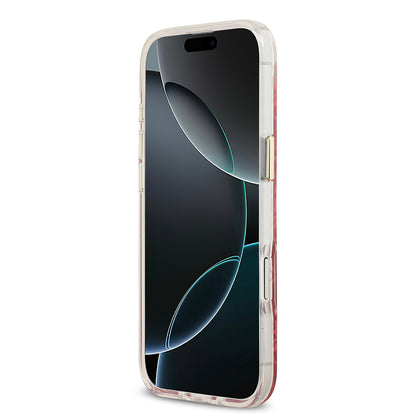 iPhone 17 Air Kılıf Guess Orjinal Lisanslı M-safe Şarj Özellikli 4G Desenli Simli Silikon Kapak