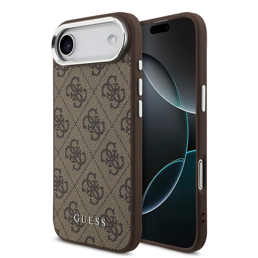 iPhone 17 Air Kılıf Guess Orjinal Lisanslı M-safe Şarj Özellikli 4G Klasik Yazı Logolu Kapak