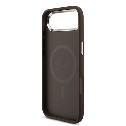 iPhone 17 Air Kılıf Guess Orjinal Lisanslı M-safe Şarj Özellikli 4G Klasik Yazı Logolu Kapak