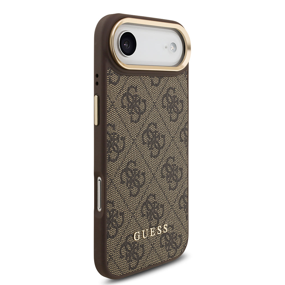 iPhone 17 Air Kılıf Guess Orjinal Lisanslı M-safe Şarj Özellikli 4G Metal Büyük Logolu Kartlıklı Kapak