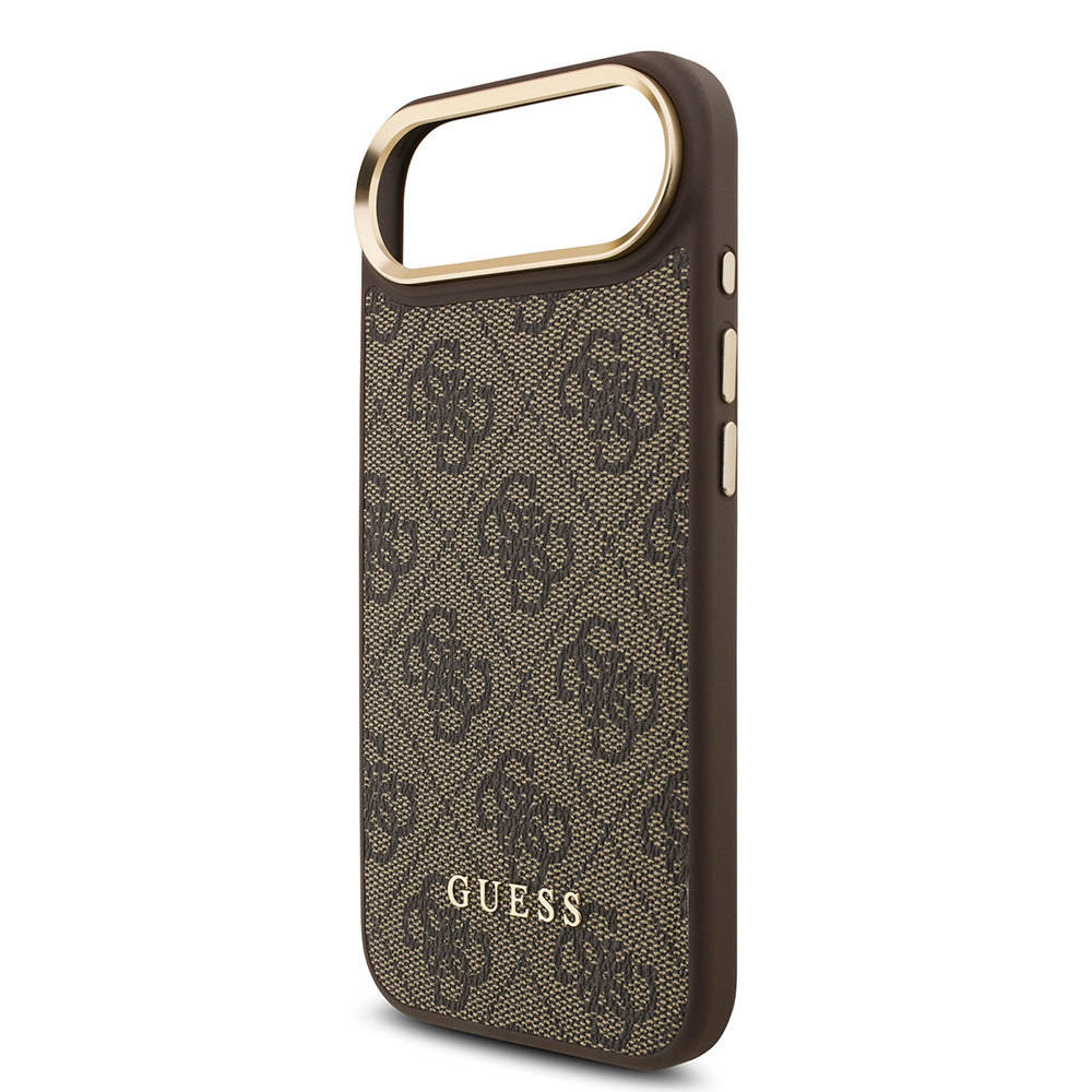 iPhone 17 Air Kılıf Guess Orjinal Lisanslı M-safe Şarj Özellikli 4G Metal Büyük Logolu Kartlıklı Kapak