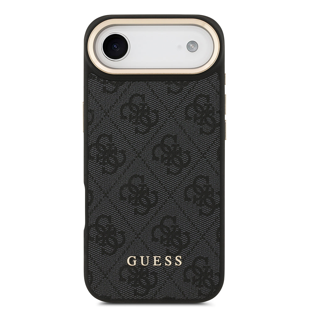 iPhone 17 Air Kılıf Guess Orjinal Lisanslı M-safe Şarj Özellikli 4G Metal Büyük Logolu Kartlıklı Kapak