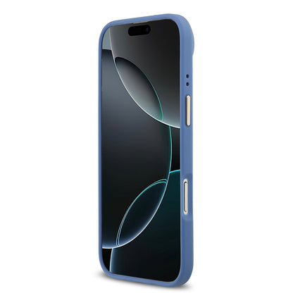iPhone 17 Air Kılıf Guess Orjinal Lisanslı M-safe Şarj Özellikli Gold Metal Kamera Çerçeveli PU Deri 4G Desenli Yazı Logolu Kapak