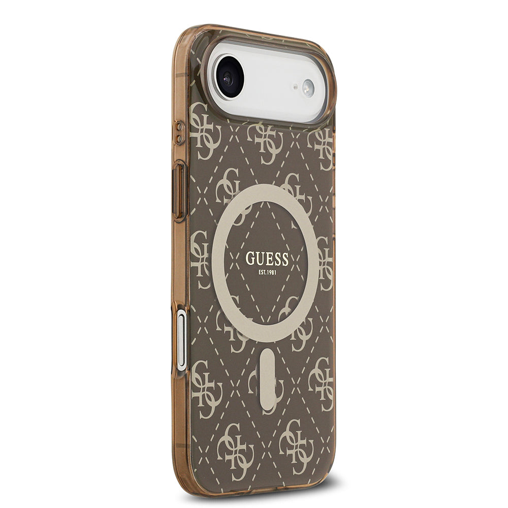 iPhone 17 Air Kılıf Guess Orjinal Lisanslı M-safe Şarj Özellikli IML Baskılı Klasik Logolu 4G Desenli Kapak