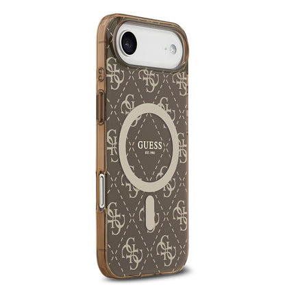 iPhone 17 Air Kılıf Guess Orjinal Lisanslı M-safe Şarj Özellikli IML Baskılı Klasik Logolu 4G Desenli Kapak