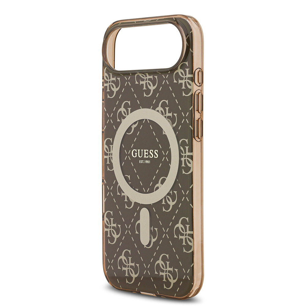 iPhone 17 Air Kılıf Guess Orjinal Lisanslı M-safe Şarj Özellikli IML Baskılı Klasik Logolu 4G Desenli Kapak