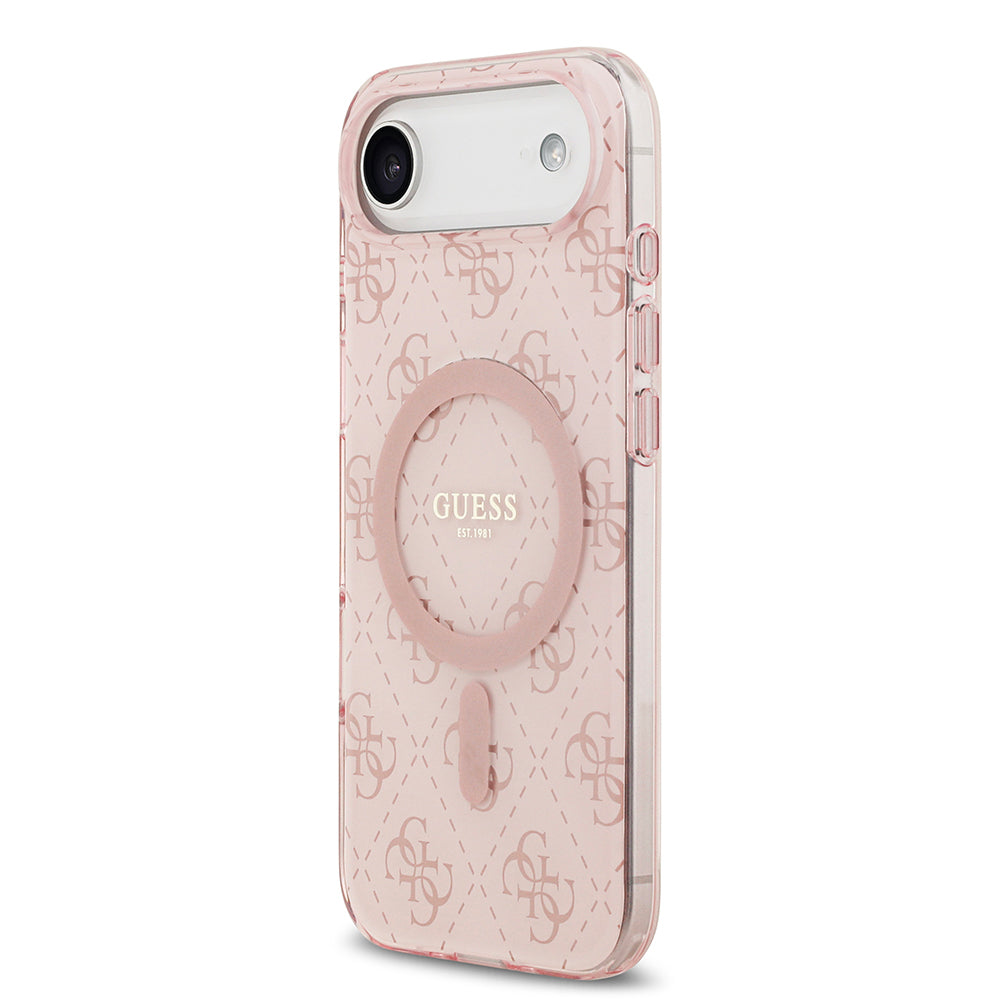 iPhone 17 Air Kılıf Guess Orjinal Lisanslı M-safe Şarj Özellikli IML Baskılı Klasik Logolu 4G Desenli Kapak