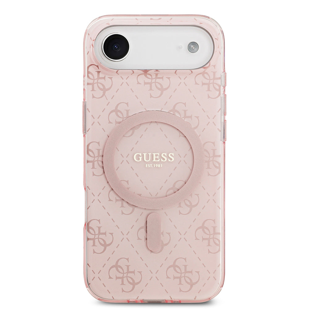 iPhone 17 Air Kılıf Guess Orjinal Lisanslı M-safe Şarj Özellikli IML Baskılı Klasik Logolu 4G Desenli Kapak