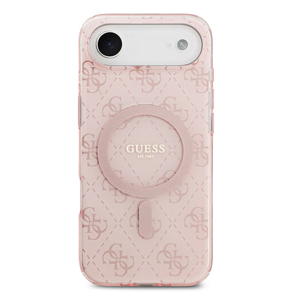iPhone 17 Air Kılıf Guess Orjinal Lisanslı M-safe Şarj Özellikli IML Baskılı Klasik Logolu 4G Desenli Kapak