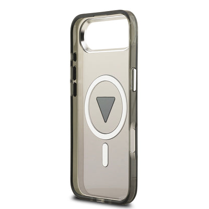 iPhone 17 Air Kılıf Guess Orjinal Lisanslı M-safe Şarj Özellikli IML Baskılı Üçgen Logolu Metal Kamera Çerçeveli Kapak