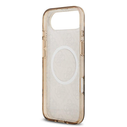 iPhone 17 Air Kılıf Guess Orjinal Lisanslı M-safe Şarj Özellikli IML Peony ve 4G Desenli Klasik Logolu Kapak