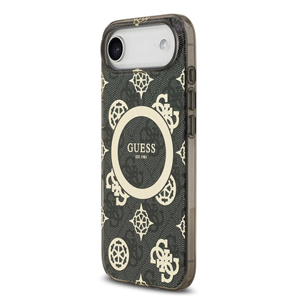 iPhone 17 Air Kılıf Guess Orjinal Lisanslı M-safe Şarj Özellikli IML Peony ve 4G Desenli Klasik Logolu Kapak