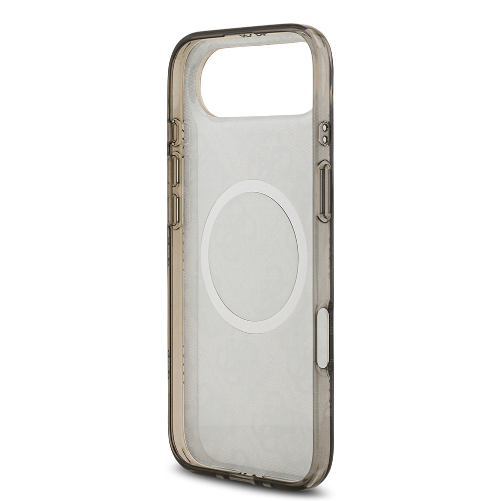 iPhone 17 Air Kılıf Guess Orjinal Lisanslı M-safe Şarj Özellikli IML Peony ve 4G Desenli Klasik Logolu Kapak