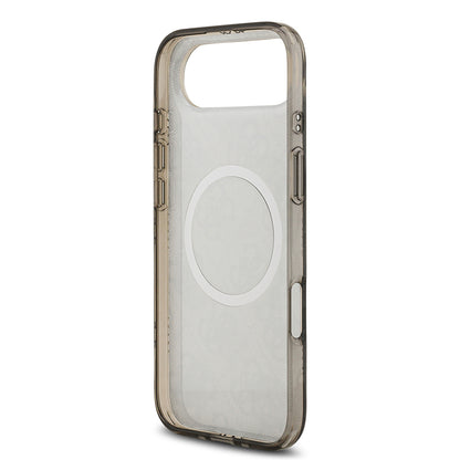 iPhone 17 Air Kılıf Guess Orjinal Lisanslı M-safe Şarj Özellikli IML Peony ve 4G Desenli Klasik Logolu Kapak