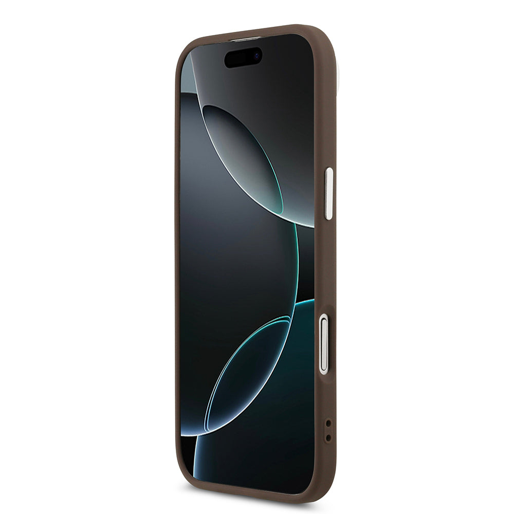 iPhone 17 Air Kılıf Guess Orjinal Lisanslı M-safe Şarj Özellikli Klasik Yazı Logolu PU Deri Kapak