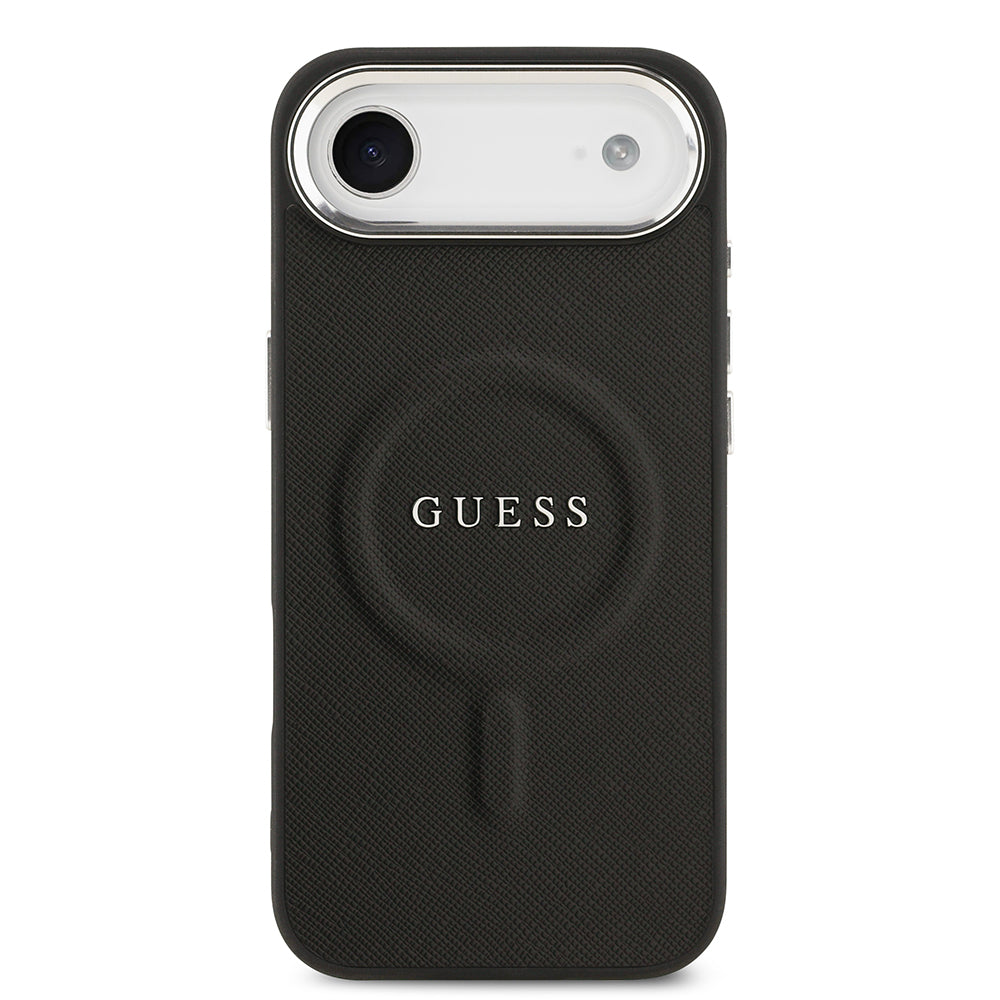 iPhone 17 Air Kılıf Guess Orjinal Lisanslı M-safe Şarj Özellikli Klasik Yazı Logolu PU Deri Kapak