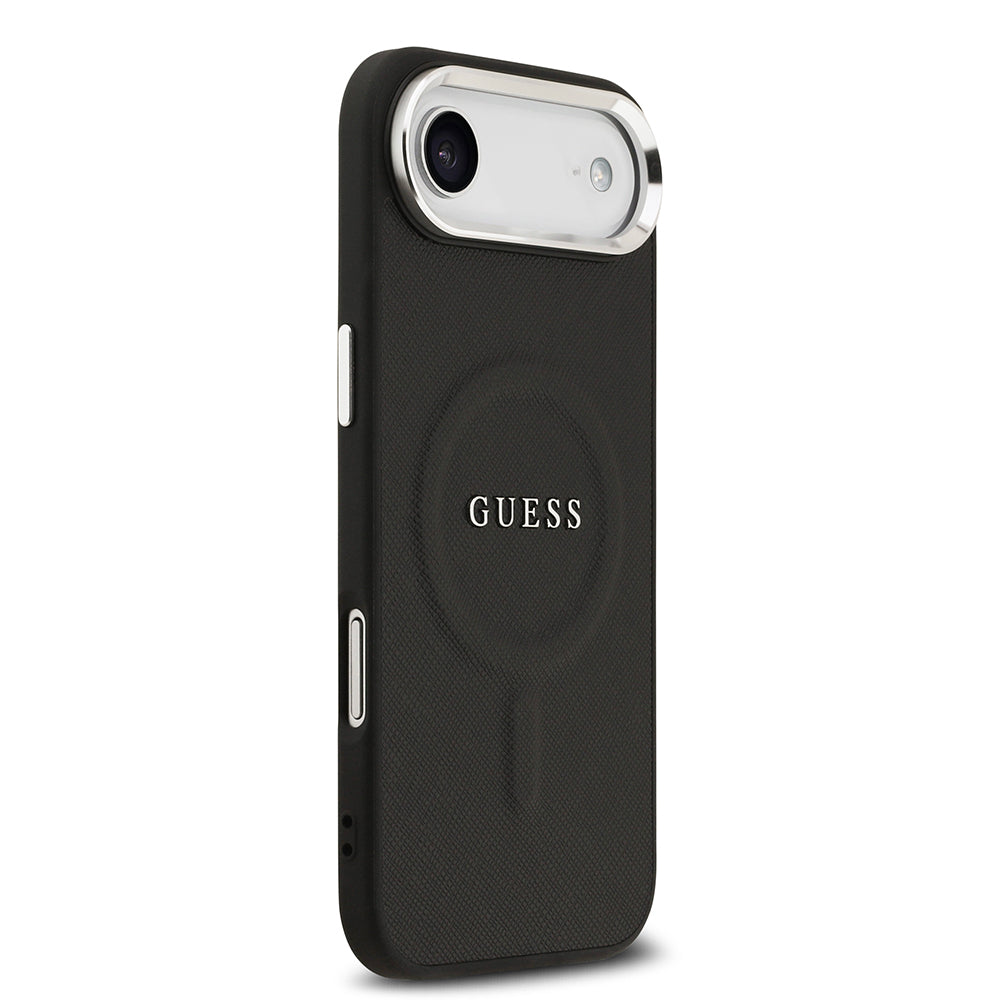 iPhone 17 Air Kılıf Guess Orjinal Lisanslı M-safe Şarj Özellikli Klasik Yazı Logolu PU Deri Kapak