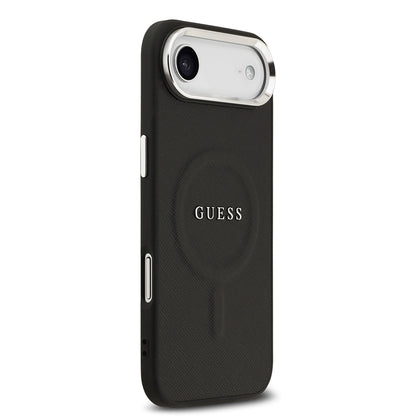 iPhone 17 Air Kılıf Guess Orjinal Lisanslı M-safe Şarj Özellikli Klasik Yazı Logolu PU Deri Kapak
