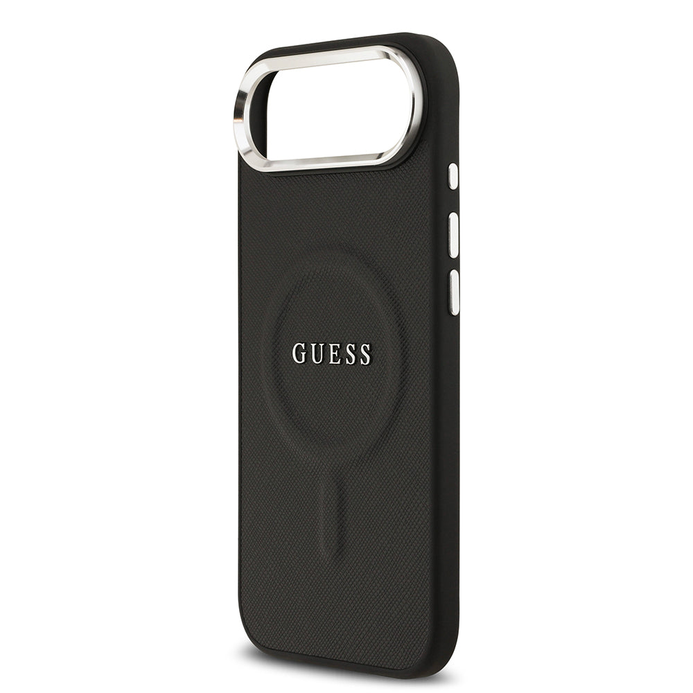 iPhone 17 Air Kılıf Guess Orjinal Lisanslı M-safe Şarj Özellikli Klasik Yazı Logolu PU Deri Kapak