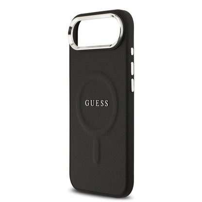 iPhone 17 Air Kılıf Guess Orjinal Lisanslı M-safe Şarj Özellikli Klasik Yazı Logolu PU Deri Kapak