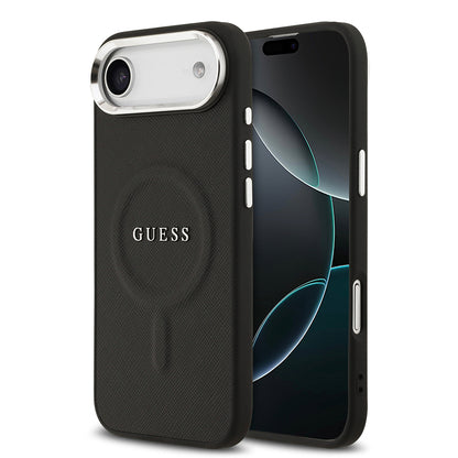 iPhone 17 Air Kılıf Guess Orjinal Lisanslı M-safe Şarj Özellikli Klasik Yazı Logolu PU Deri Kapak