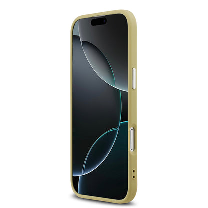 iPhone 17 Air Kılıf Guess Orjinal Lisanslı M-safe Şarj Özellikli Metal Kamera Çerçeveli Üçgen Logolu Glitter Kapak