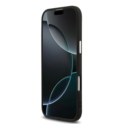 iPhone 17 Air Kılıf Guess Orjinal Lisanslı M-safe Şarj Özellikli Metal Kamera Çerçeveli Üçgen Logolu Glitter Kapak