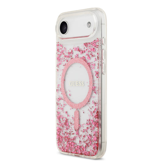 Apple iPhone 17 Air Kılıf Guess Orjinal Lisanslı M-safe Şarj Özellikli Transparan Resin Bottom Kapak